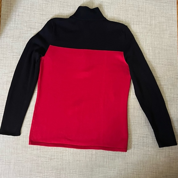 RALPH LAUREN VINTAGE CREST
COLOR-BLOCK QUARTER ZIP SWEATER - Picture 4 of 10